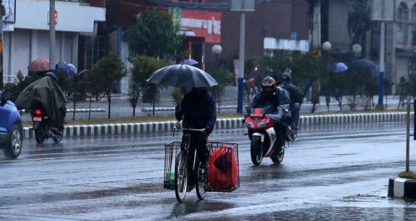 काठमाडौंसहित विभिन्न स्थानमा वर्षा